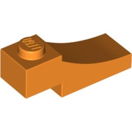 Lego oblouk invertovaný 1x3, oranžová (6375376)